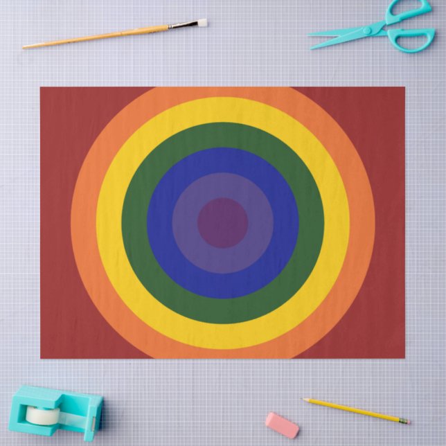 Mousseline Papier Tissu Arc-en-ciel (Artisanat)