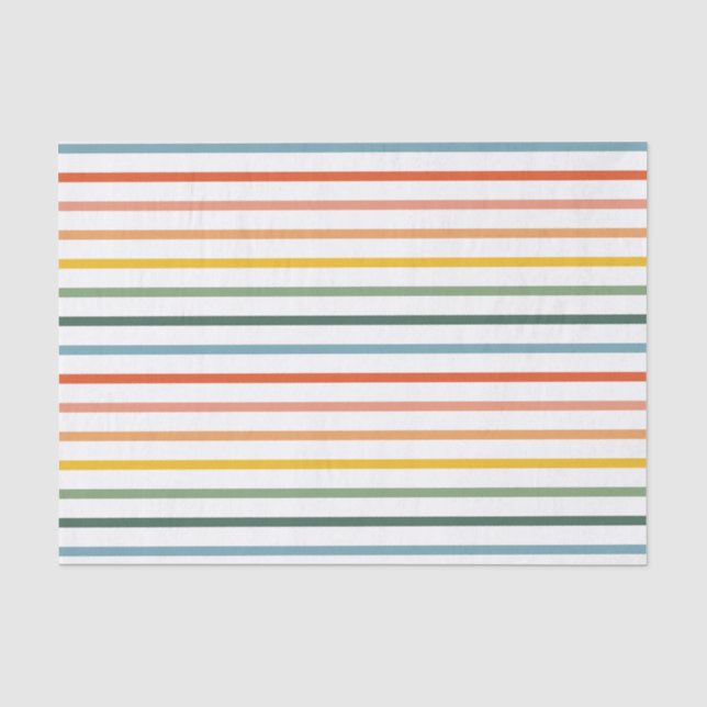 Mousseline Papier Tissu Arc-En-Ciel (Recto)