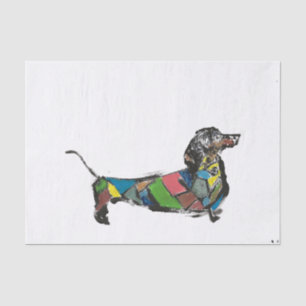 Mousseline Papier Tissu avec Dachshund