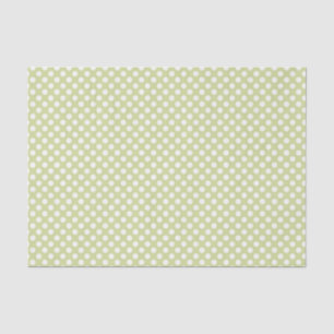 Mousseline Papier Tissu Beige & Blanc Polk a point