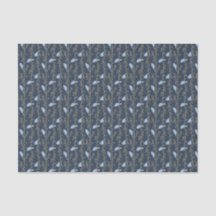 Papier Tissu Bleu Oiseaux