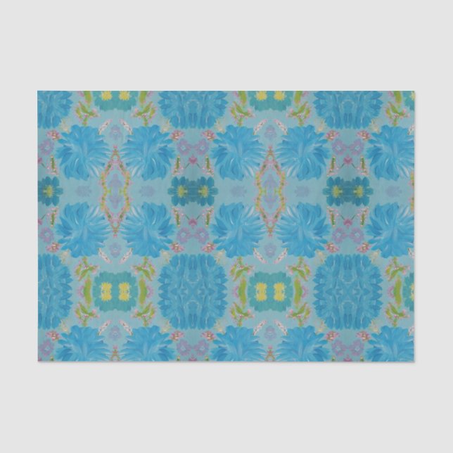 Mousseline Papier Tissu Bluebells (Recto)