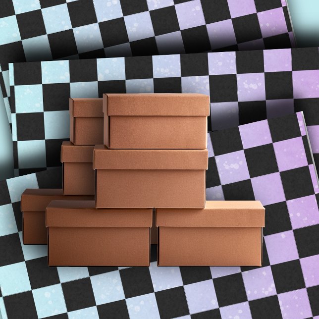 Mousseline Papier Tissu Boho Blue et violet (Créateur téléchargé)