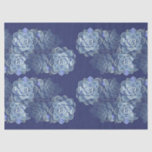 Papier Tissu Cactus Bleu