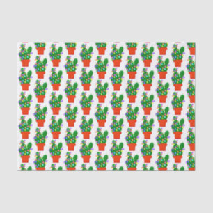 Mousseline Papier Tissu Cactus Christmas Tree