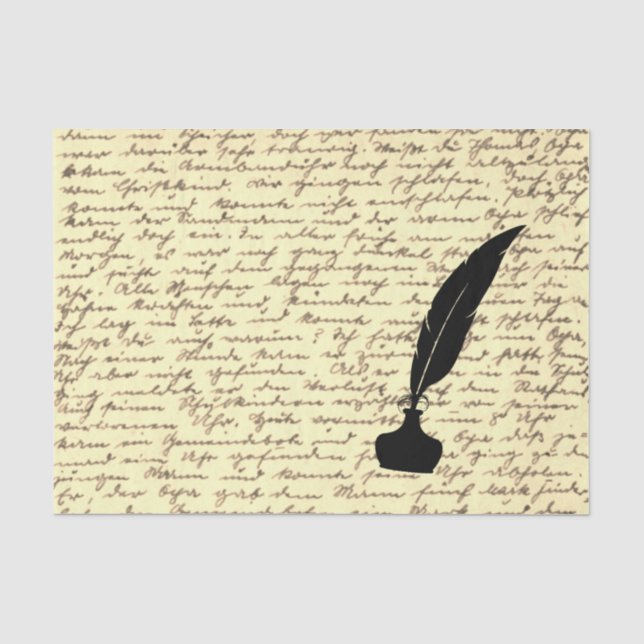 Mousseline Papier Tissu Cadeau avec Lettre Antique (Recto)