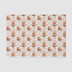 Mousseline Papier Tissu Capybara