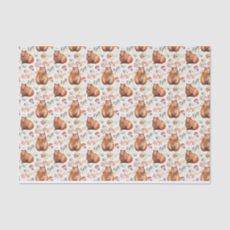 Mousseline Papier Tissu Capybara
