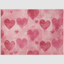 Papier Tissu Cardiaque Romantique