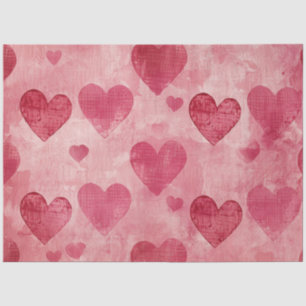 Mousseline Papier Tissu Cardiaque Romantique
