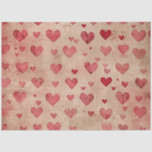Papier Tissu Cardiaque Romantique