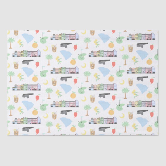 Mousseline Papier Tissu Caroline du Sud (Recto)