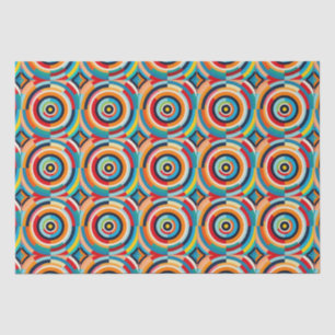 Mousseline Papier Tissu Circulaire Rtro Coloré
