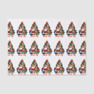 Mousseline Papier Tissu cool Père Noël Et Reindeer