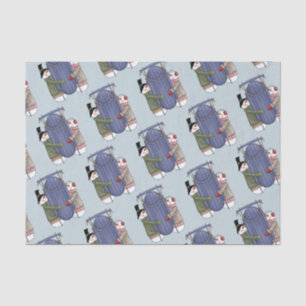 Mousseline Papier Tissu Couple Neige Couple Doux