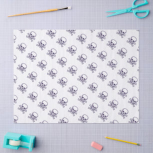 Mousseline Papier tissu crâne n os
