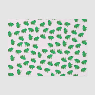 Mousseline Papier Tissu Cute Frogs
