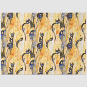 Mousseline Papier Tissu De Chat Abstrait