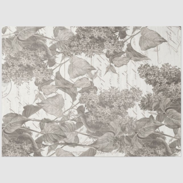 Mousseline Papier Tissu De Collage Lilac Vintage (Recto)