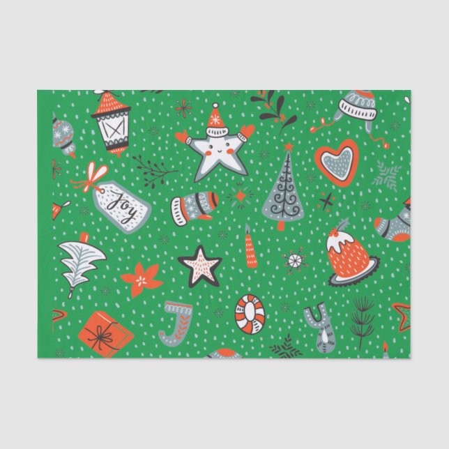 MOUSSELINE PAPIER TISSU DE CONCEPTION DE CHRISTMAS POUR ENFAN (Recto)