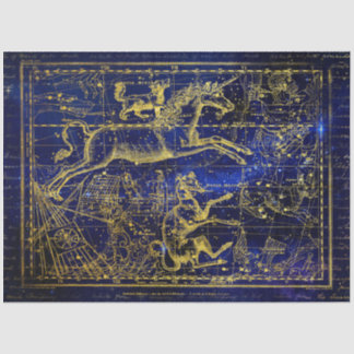 Mousseline papier tissu de constellation d'orion