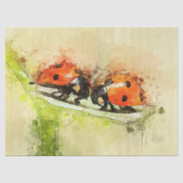 Mousseline Papier Tissu De Découpage D'Aquarelle De Ladybug