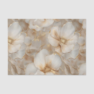 Mousseline Papier Tissu De Découpage Fleurs D'Or Doux