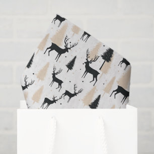 Mousseline Papier Tissu de Holiday Deer