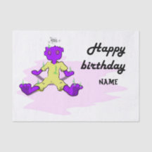 Papier Tissu de l'anniversaire du monstre