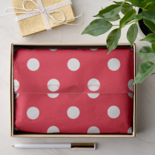 Mousseline Papier Tissu de Noël des grands Pois