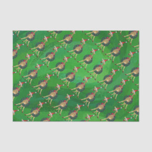 Mousseline Papier Tissu de Noël Giraffe
