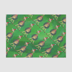 Mousseline Papier Tissu de Noël Giraffe