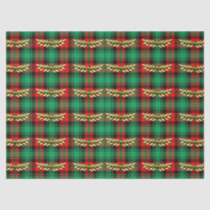 Mousseline Papier Tissu De Noël Plaid Et Feuille