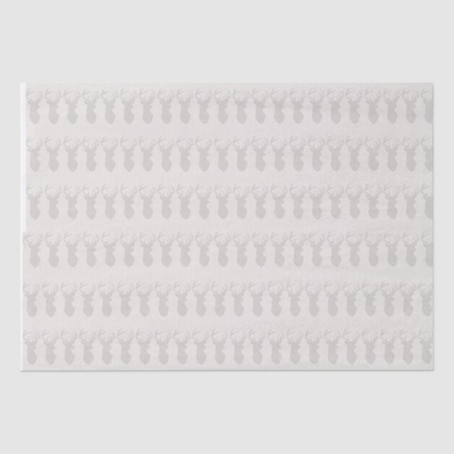 Mousseline Papier Tissu de Noël - Rennes (Recto)