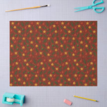 Papier Tissu de Noël Rouge classique - Cadeau de v