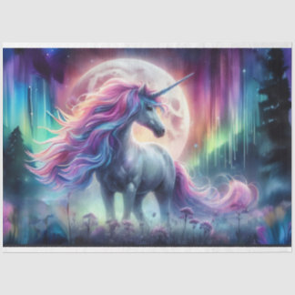 Mousseline Papier Tissu de prairie unicorne