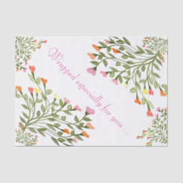 Mousseline Papier Tissu Design Coeur Fleur