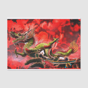 Mousseline Papier Tissu Dragon Imaginaire