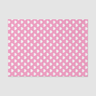 Mousseline Papier Tissu du coeur blanc