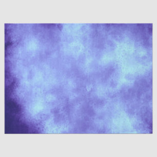 Mousseline Papier Tissu Effet Nuage Tempête Bleue
