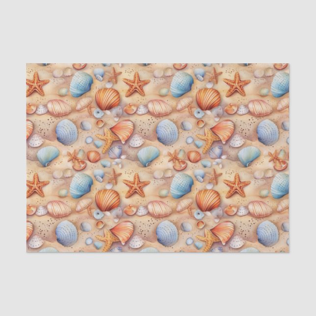 Mousseline Papier Tissu Été Plage (Recto)