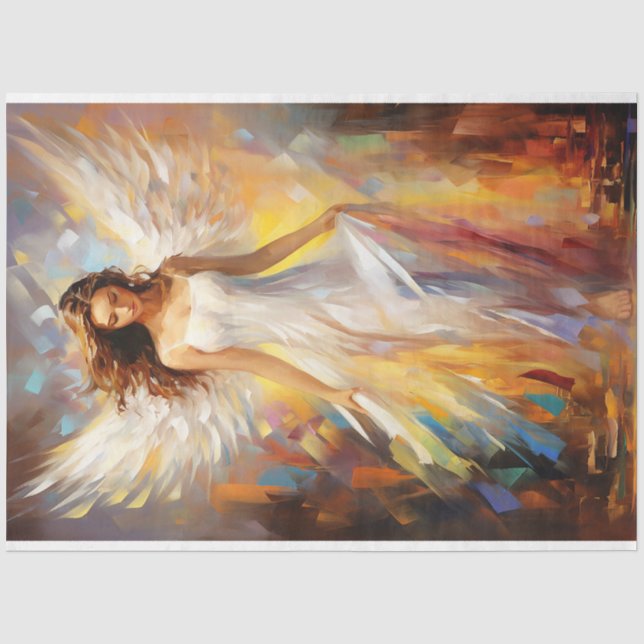 Mousseline Papier Tissu Ethereal Angel Decoupage (Recto)