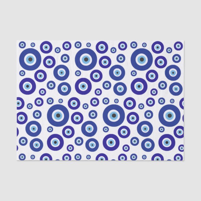 Mousseline Papier Tissu EVIL EYE (Recto)