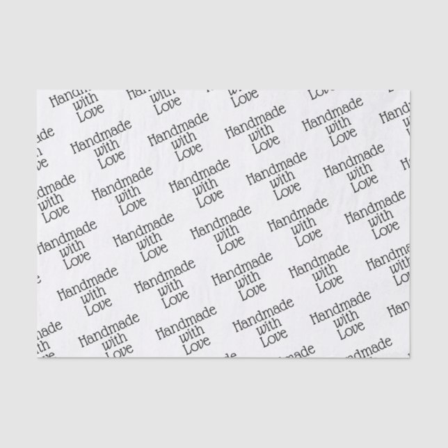 Mousseline Papier Tissu - Fait à la main avec amour (Recto)