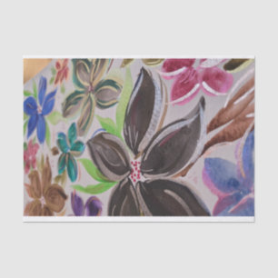 Mousseline Papier Tissu Floral
