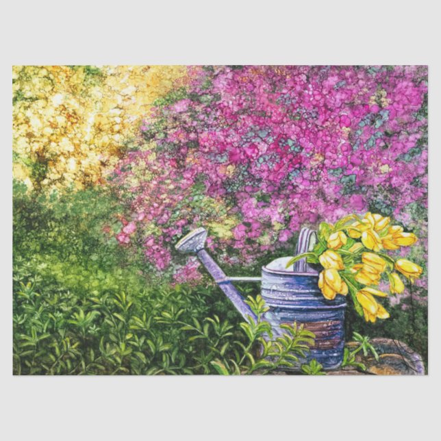 Mousseline Papier Tissu Floral (Recto)