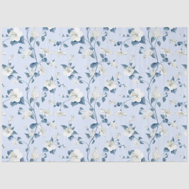 Mousseline Papier Tissu Floral (Recto)