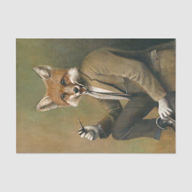 Mousseline Papier Tissu Fox (Recto)