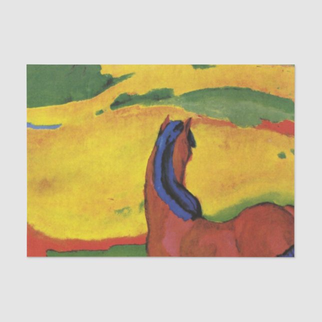 Mousseline Papier Tissu FRANZ MARC CHEVAUX (Recto)