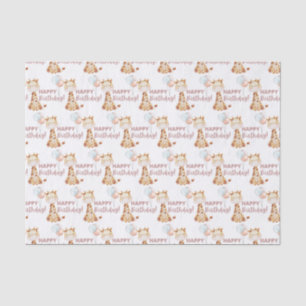 Mousseline Papier Tissu Giraffe